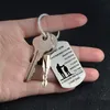 Papa moeder naar mijn zoon aan mijn dochter Sleutel ringen gepersonaliseerde aangepaste militaire hond tags hanger cadeau - vergeet nooit dat ik van je houd