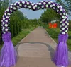 Гранд -свадебная сцена украшает персиковую форму сердца, красивая шелковая арка цветов, дверь свадебная дверь, доставка 3394900