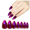 Mode Spiegel Chrome Fake Stiletto Nails Tips Reflection False Nail Magic Spiegel Effect Almond Fake Nails