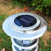 Solar Powered Outdoor Garden LED Lawn Light Pathway Water-Proof Stainless Steel Plastic Lampshade Yard Solar Lights