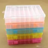 Plastic Storage Boxes Convenient Detachable 24 Grid Jewelry Earrings Organizer Durable With Cover Rectangle Container Creative 2 4hx BB