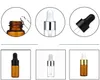 3ml Mini Tom droppflaska Bärbar aromaterapi Esstenial Oil Bottle med glasögon Dropper Amber och Clear Colors SN1400