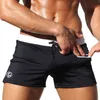 Aqux roupa de banho masculina sexy, calção de banho boxer para homens, roupa de banho gay, praia, piscina, design de bolso, cintura baixa