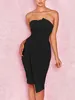 2018 Summer New Fashion Leisure Women Sexy Stylish Bodycon Dress Female Off Shoulder Striking Fold Front Asymmetric Party Dress