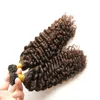 100 pcs Kinky Curly Keratin Dica Extensão de Cabelo Humano 1G / S Curly Keratin I Dica Extensões de Cabelo 100g Remy Fusion Hair Extensões 10 "-24"