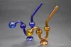 Färgglada ormglasrör Glas Bong Oljebrännare Snake Form Rökning Dogo Vattenrör Glas Rökpipor med Balans