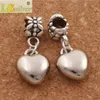 Loving Heart Alloy Big Hole Beads 100pcs lot New Antique Silver Fit European Charm Bracelet MIC3288