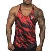 2018 nouveau maille tissu séchage rapide Singlets Camouflage débardeurs chemise équipement de musculation Fitness hommes Golds Gymstringer taille