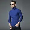 Elastic Cotton Mens Thermal Underwear Winter Turtle Neck Tops High Collar Long Johns XXXL Big size Man Long Sleeve Undershirt