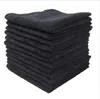 Sinland 12PC lot 12 x12 serviettes en microfibre absorbantes chiffons de nettoyage en microfibre essuyant la poussière tapis fabricant Black3159