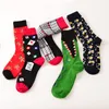 Wholesale- High Quality 80% Cotton The Tide eometry Maze Style Funny Socks Fashion Mens socks Christmas Gift socks