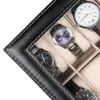 Faux Leather Watch Box Display Case Organizer 12 Slots smycken lagringsbox8078247