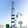 Triple Bong Bong in vetro con tubo dritto 27cm Altezza Tubi per acqua 14,5mm Femmina Joint Dab Oil Rigs DHL Free 10xx