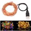 10M 33FT 100LED USB светодиодные медные проволочные струны фонари сказочные огни водонепроницаемые для рождественского фестиваля свадьба партии гирлянда украшения