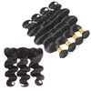 Cheap Brazilian Virgin Hair Bundles with Closures Straight Deep Water Body Wave Kinky Curly Human Hair With Closure and Lace Front9852571