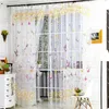 한 조각 270x100cm 나비 깎아 지른 커튼 얇은 명주 그물 창 처리 Voile Drape Valance 1 패널 직물 U70929278S