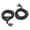 Natural Lava Rock Stone Healing Gem Stone 108 Grânulos de Oração Budista Beads Tibetan Mala Pulseira Colar