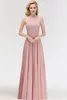 Chiffon Long Bridesmaid Dresses Halter Lace Top Ruched Wedding Guest Party Floor Length Maid Of Honor Dresses 100%Real Image BM0057