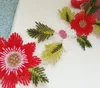 5 Yard wunderschöner bestickter Blumen-Spitzen-Chiffon-Stoffbesatz zum Nähen, Basteln, DIY, Brautkleid, Puppe, Babykleidung