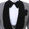 Ternos masculinos de pano xadrez preto para o casamento Prom Tuxedos de 3 peças Casque Classic Fit One Button Wedding Groom Tuxedos Custom7671620