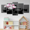 Canvas Wall Art Poster Modern HD Prints Pictures 5 Pieces Spa Stones And Flower Paintings For Living Room Home Decor2407247