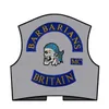 Cool MC Barbarians Britain Skull Patches Motorcycle Club Club Vest Biker Stack