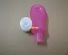 100 stks / partij 89 ml reizen navulbare flessen roze siliconen huidverzorging lotion shampoo gel squeeze fles buis containers met sucker