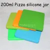 Contenants de cire antiadhésifs de 200 ml Concentré de pizza en silicone Récipient carré en silicone Grands pots Plats Tapis Dab Dabber Outil Pot extra large