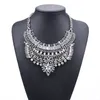 Black Silver Gold Crystal Statement Necklace Vintage Indian Jewelry Choker Necklaces Bib Collar Turkish for Women Accessary 1 Pc6780051