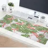 MaiYaCa Tropisches grünes Blatt-Flamingo-Rosa-Mauspad, 900 x 400 x 2 mm, Pad für Maus, Notbook, Computer-Mauspad, HD-Druck, Gaming-Pad