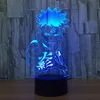 Kreskówka Figura Naruto 3D Lampa LED 7 Koloruje nocne światło grawerowane grawerowane akrylowe prezenty dotykowe przełączniki lekkie Luminaria de mesa lam9287282