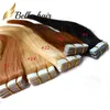 PU Skin Weft Tape In Hair Extensions Quality 100% Brazilian Real Human Hair Extension 100g 2.5g/piece 40Pcs/set BellaHair