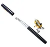 携帯用釣り竿ミニロッドアイスフィッシングツール6色ペン形ポケットフィッシュロッド釣りリール付き小さな海の棒