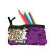 NEW hot students pencil bags Mermaid sequins pencil case envelope clutch bag fish Scales stationary box 15colors