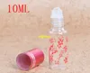 200 pz/lotto trasporto Veloce 10 ML Farfalla Stampa di Vetro Olio Essenziale Rullo Bottiglie 10CC Rotolo sulla Bottiglia di Profumo