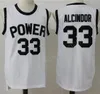 St Joseph CT Power Jerseys Man High School Basketball 33 Lewis Alcindor Jr Jersey Team Black Away White Pure Cotton Top Quality