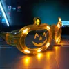 Occhiali da sole lampeggianti Occhiali luminosi a LED per bambini Festa di compleanno di Natale Halloween Glow Pumpkin Flaring Glasses Masquerade