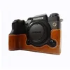 Étui en cuir PU demi-corps caméra sac couverture pour Fujifilm XH1 Fuji X-H1 x h1 xh-1 avec ouverture de batterie inférieure
