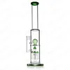 New design water bong glass bong water pipe rocket filtered use for smoking with 15.5 inches 18mm female joint green color