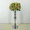 Tutucular 50cm yükseklik düğün çiçek vazo metal mum tutucu mum standı düğün merkezinde çiçek rafı şamdan düğün dekorasyon