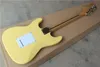 Light Yellow Electric Guitar with White Pickguard,3S Pickups, Maple Fretboard,Floyd Rose,offering customized services