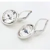 Fashion Jewelry Crystal from Elements 2018 New Dangle Drop Earrings For Women Bijouterie White Gold Plated 224672908616