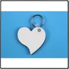 sublimation mdf porte-clés flan cardiaque transfert à chaud l'impression de matières consommables porte-clés vierges de bijoux en porte-clés