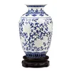 Jingdezhen – Vase chinois en porcelaine à motif de riz, Vase Antique en céramique décoré en porcelaine bleue et blanche, 4296896