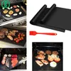 WHISM 0.2mm tjock PTFE Grill Grill Mat 33x40cm Non-Stick Reusable BBQ Grill Pad Sheet BBQ Liner för mikrovågsugn