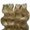 Blonde Brazilian Hair Extensions 80pcs 200g/bundle Tape Adhesive Hair Extension Skin Weft Extensions Body wave Tape in Human Hair Extension