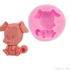 Silicone moldes de sabão de segurança diy molde de cozimento molde do cão bonito rosa chocolate fondant bolo jelly mold popular 5 2sk bb