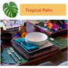 Green Tropical Palm Leaves Montera Leaves Simulation Artificial Leaf For Party Jungle Beach Theme BBQ Birthday Party Decorations