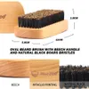 Oval Black Beech Black Pig Dumplings Hair Beard Wooden Brush Bluezoo Man Beard Beauty Care Tools