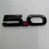 Anpassad 3D 50 Mustang GT Gloss Black Fender Emblem Badge Sticker 3M Stickon för F150 Falcon Coyote 2PCSet7713344